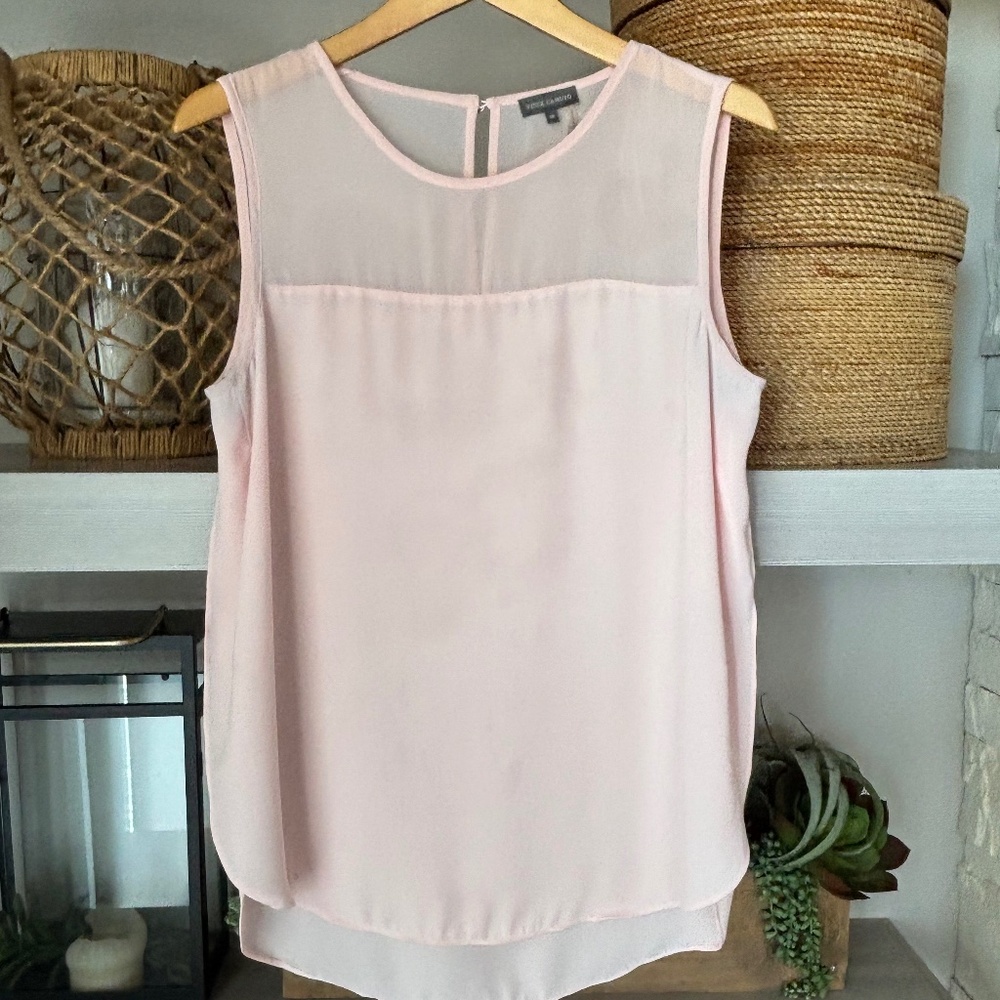 Vince Camuto - Pink Sheer Blouse - Sleeveless